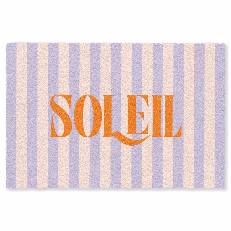 Vloerkleed - Lila - Oranje - Strepen - Soleil — 1