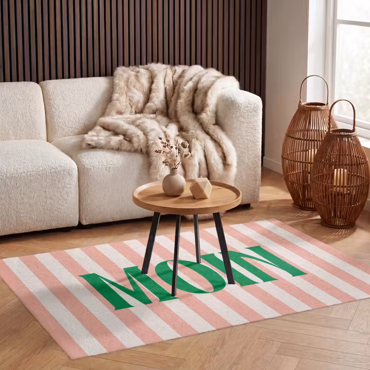 Vloerkleed - Zachtroze - Groen - Strepen - Moin — 3