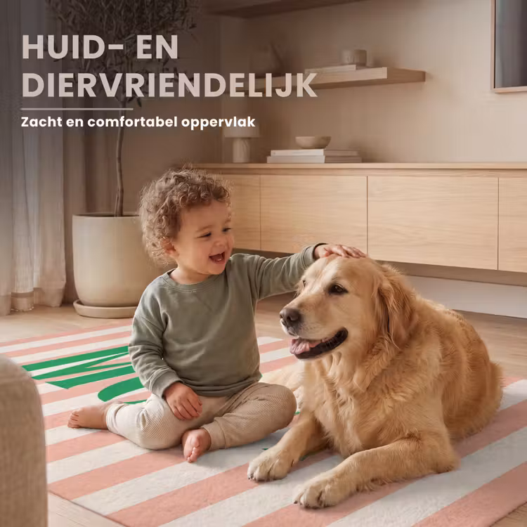 Vloerkleed - Zachtroze - Groen - Strepen - Moin — 6