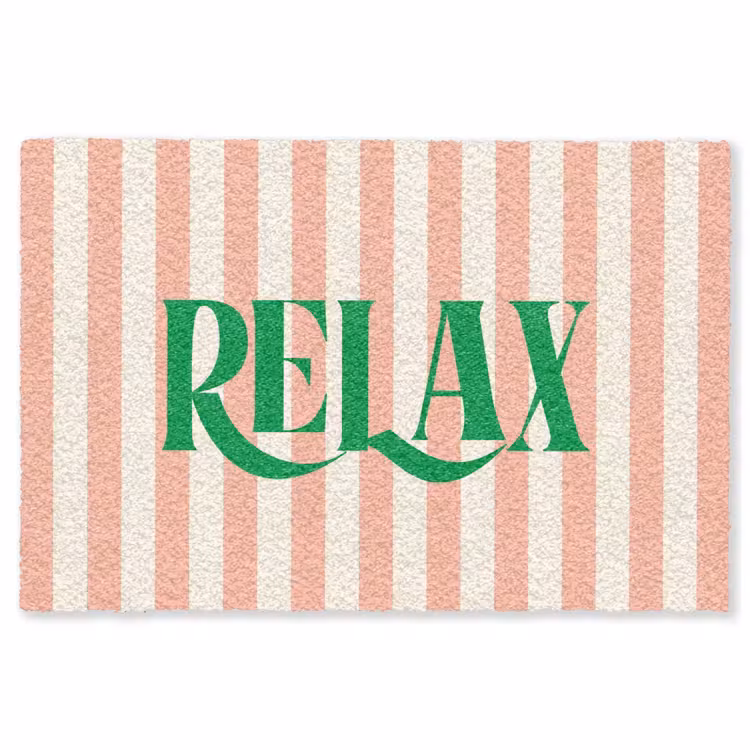 Vloerkleed - Zachtroze - Groen - Strepen - Relax — 1