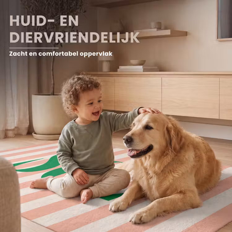 Vloerkleed - Zachtroze - Groen - Strepen - Sol — 6