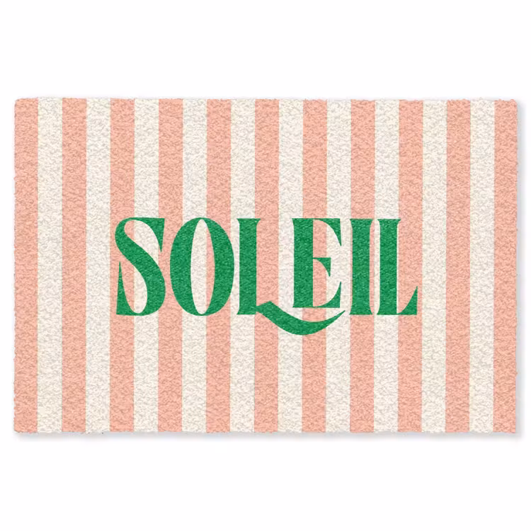 Vloerkleed - Zachtroze - Groen - Strepen - Soleil — 1