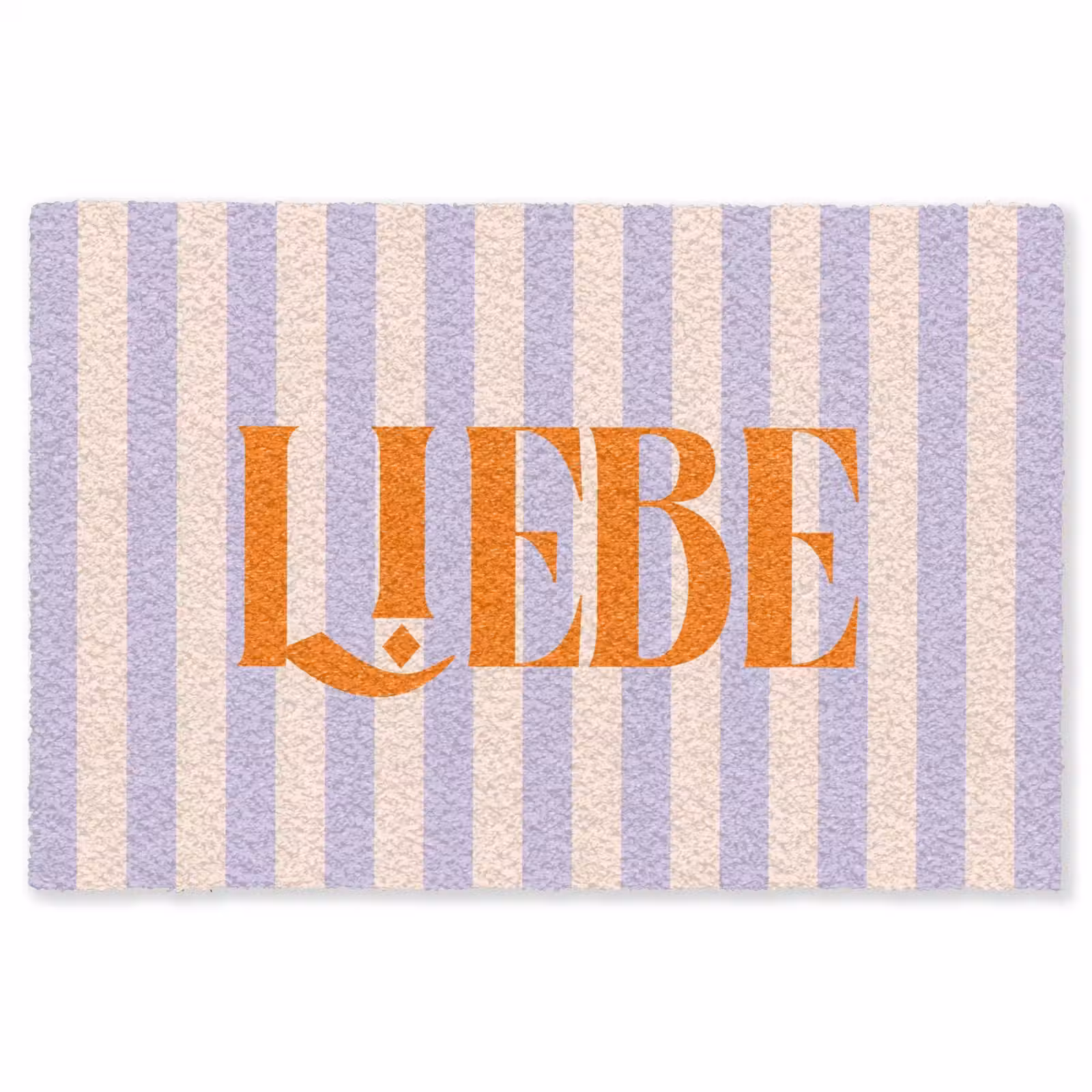 Vloerkleed - Lila - Oranje - Strepen - Liebe — 1