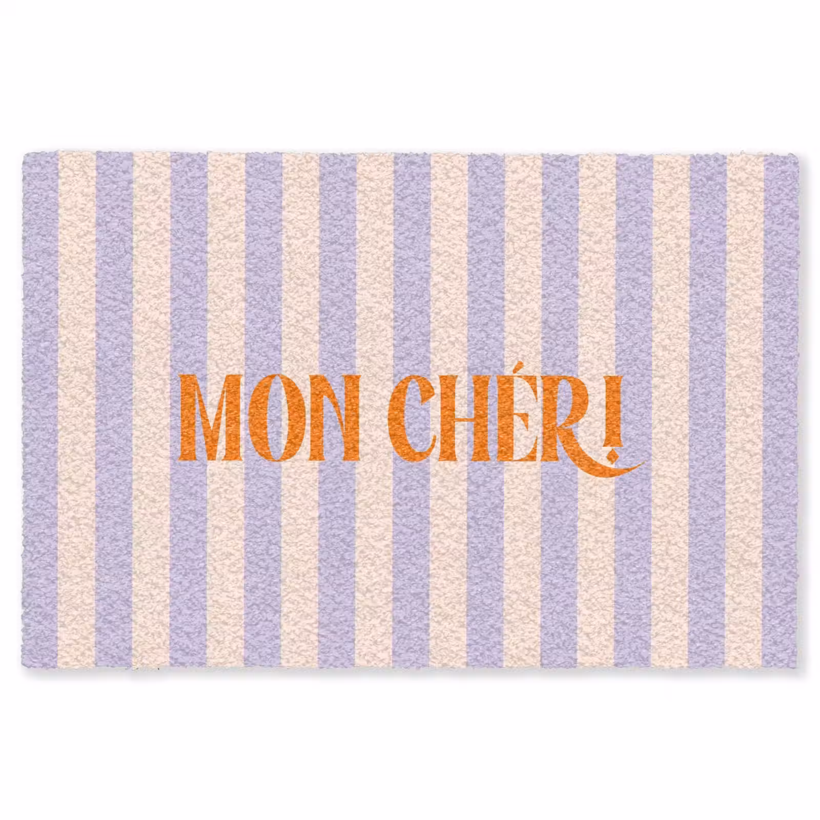Vloerkleed - Lila - Oranje - Strepen - Mon Chéri — 1