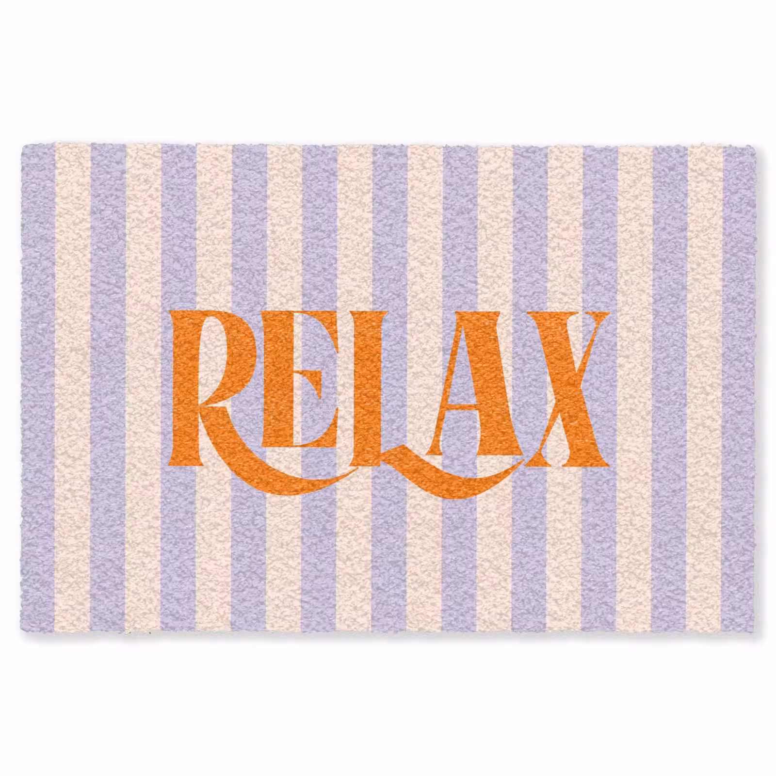 Vloerkleed - Lila - Oranje - Strepen - Relax — 1