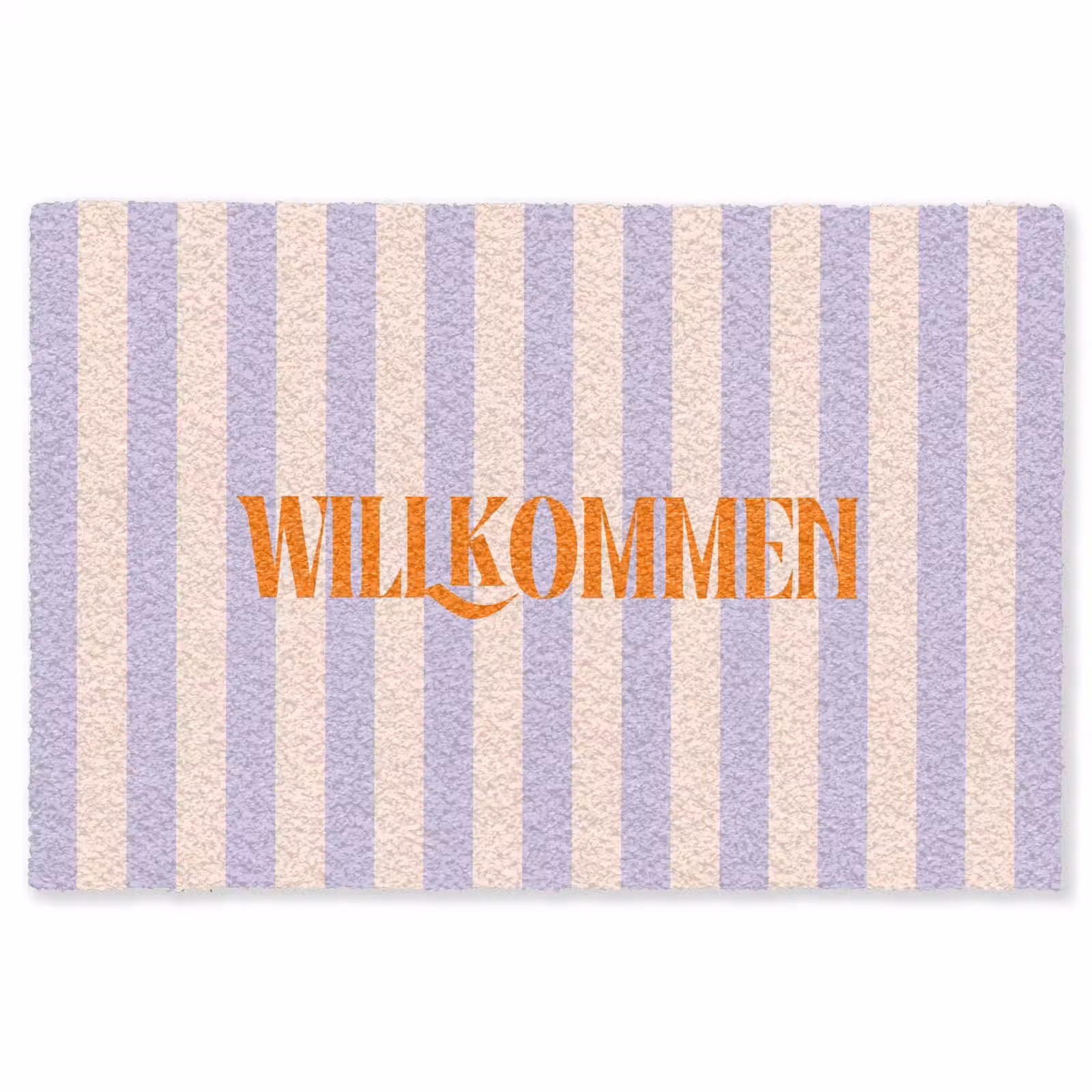 Vloerkleed - Lila - Oranje - Strepen - Wilkommen — 1