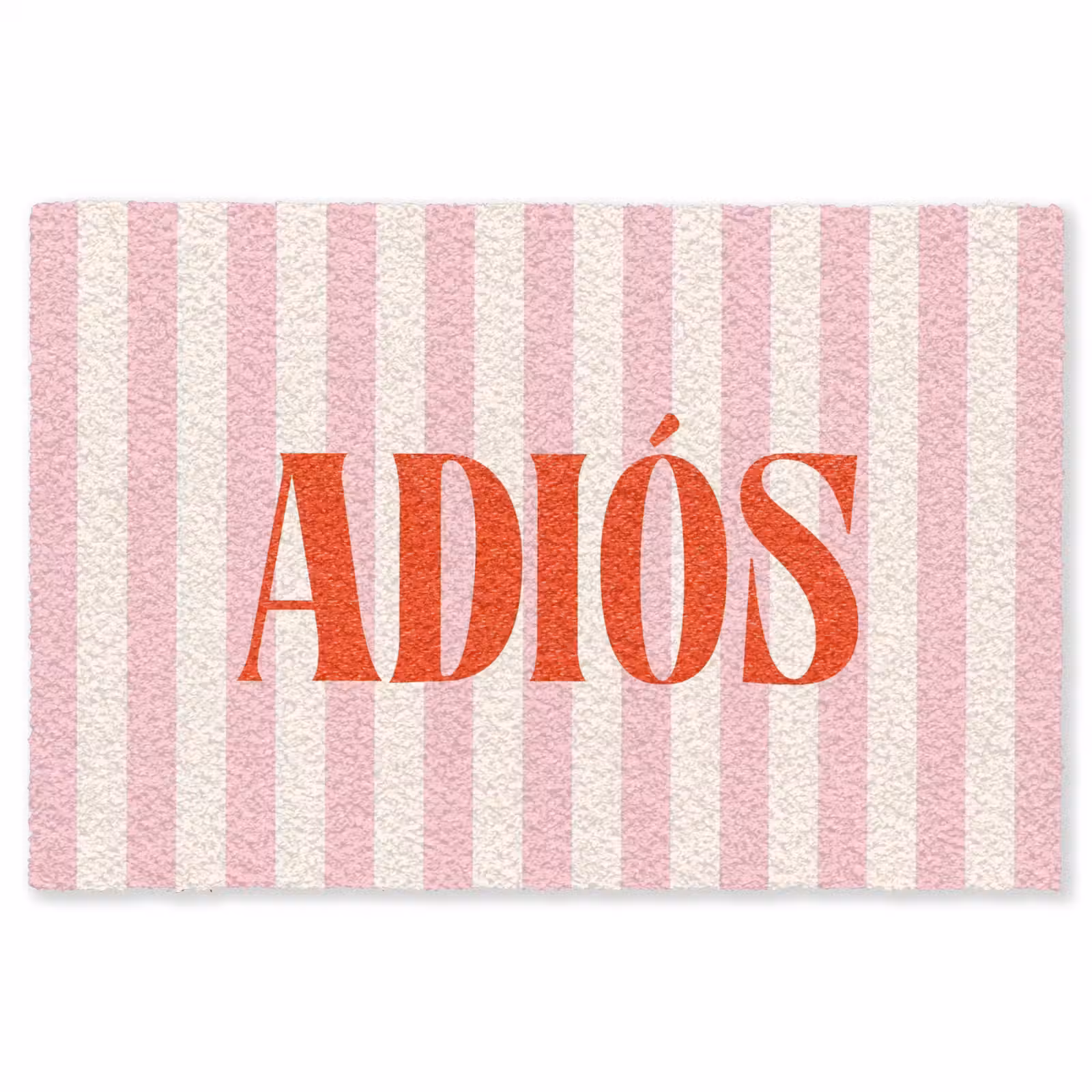 Vloerkleed - Zachtroze - Rood - Strepen - Adiós — 1