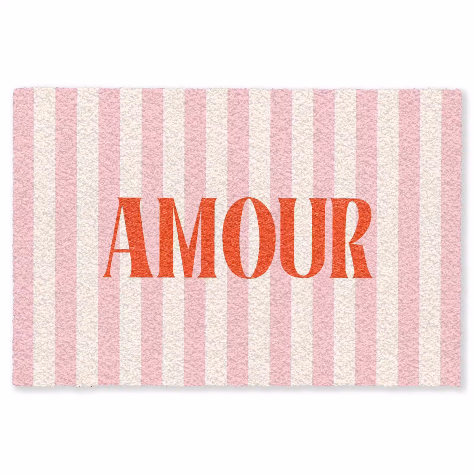 Vloerkleed - Zachtroze - Rood - Strepen - Amour — 1