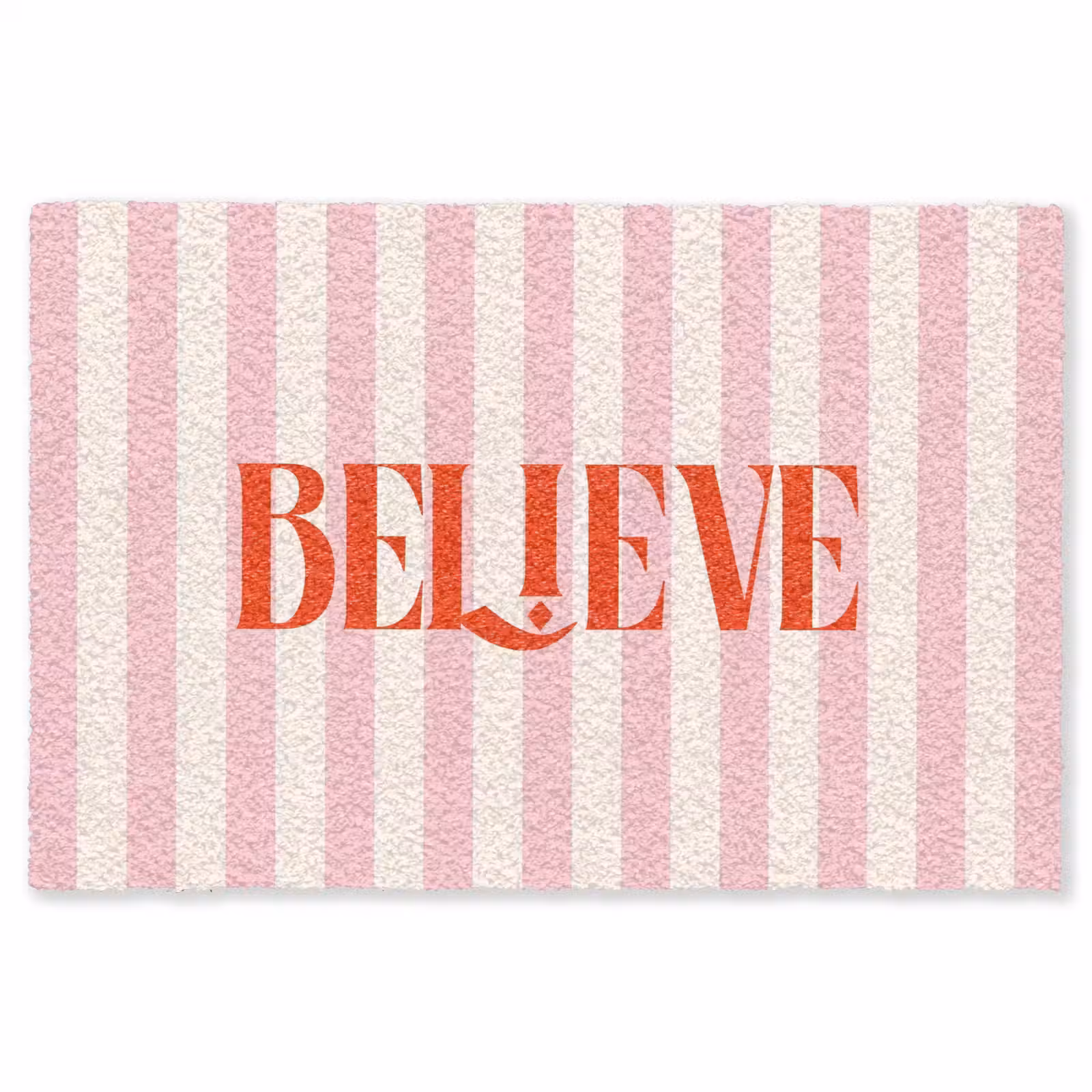 Vloerkleed - Zachtroze - Rood - Strepen - Believe — 1