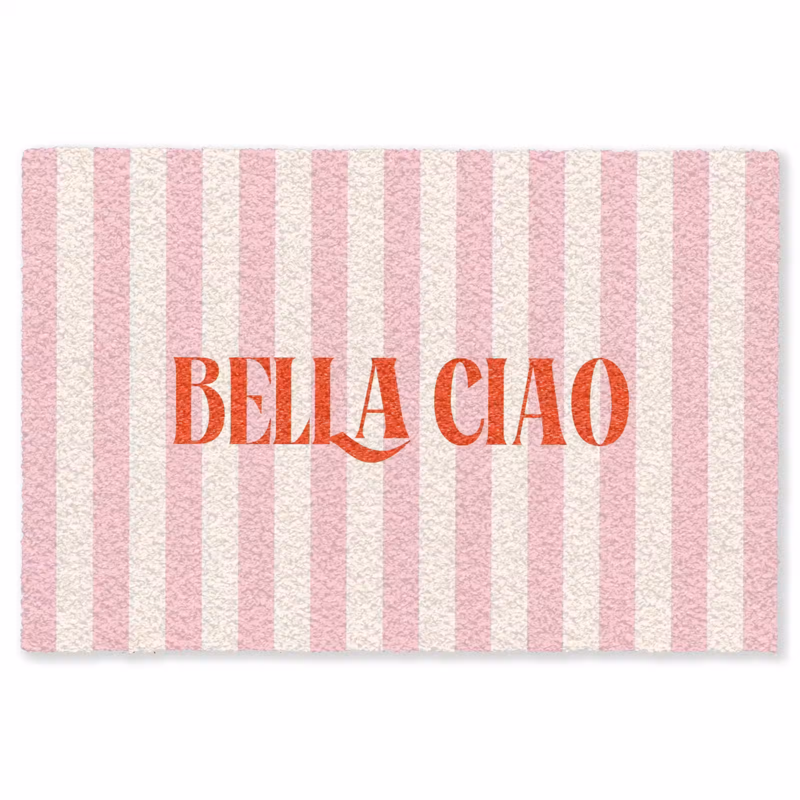 Vloerkleed - Zachtroze - Rood - Strepen - Bella Ciao — 1