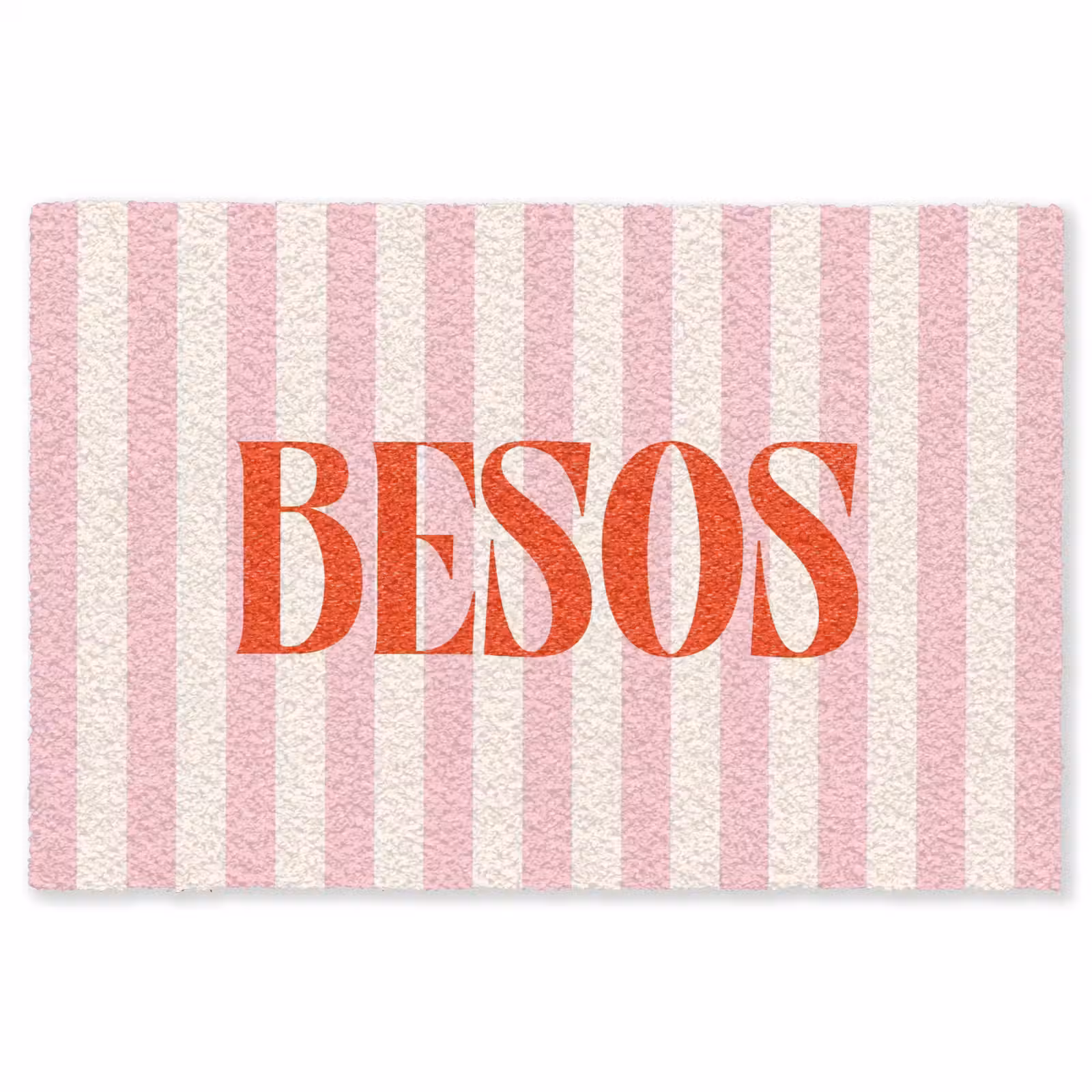 Vloerkleed - Zachtroze - Rood - Strepen - Besos — 1