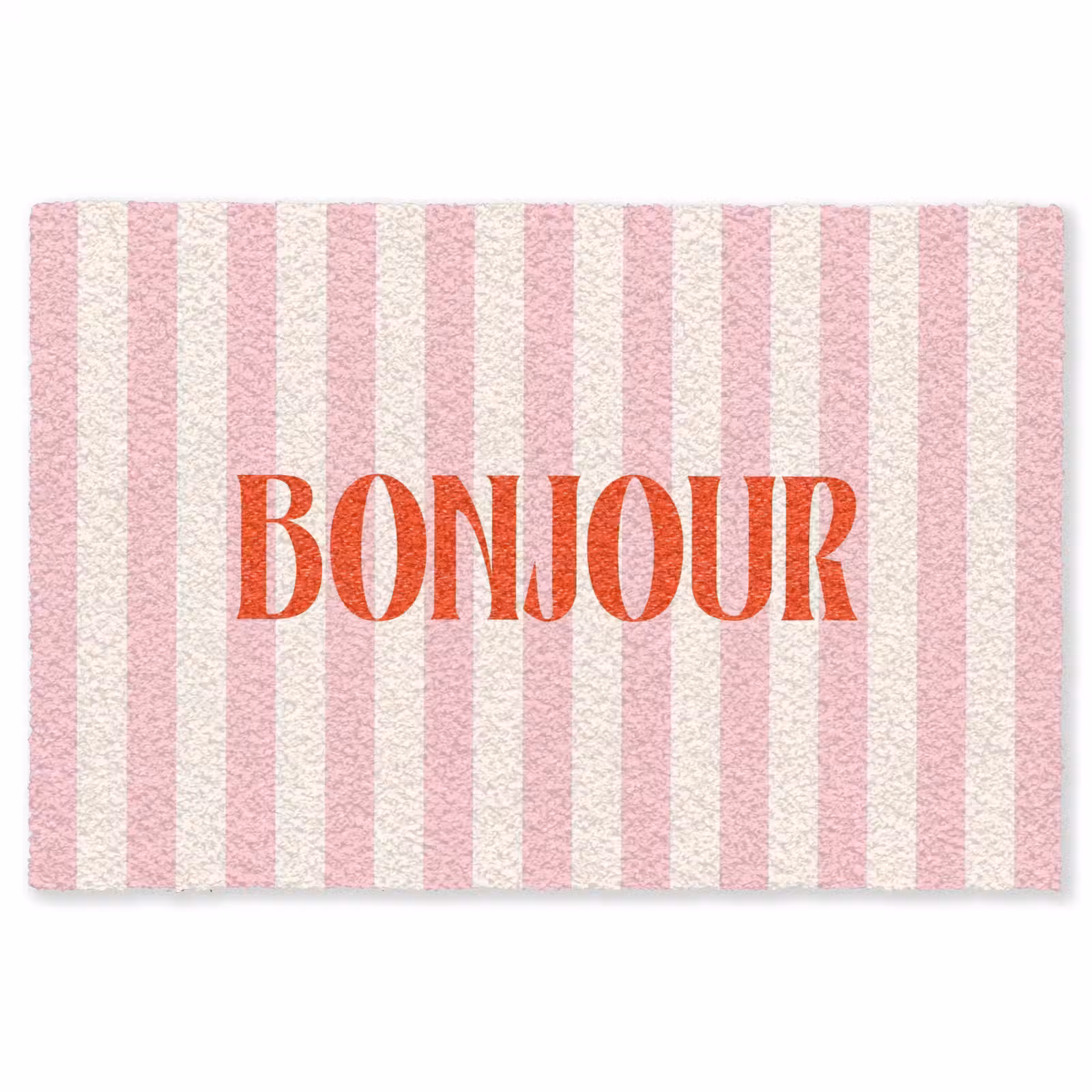 Vloerkleed - Zachtroze - Rood - Strepen - Bonjour — 1