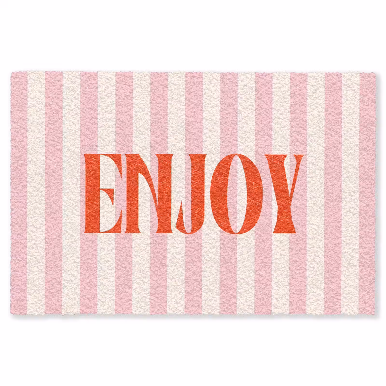 Vloerkleed - Zachtroze - Rood - Strepen - Enjoy — 1