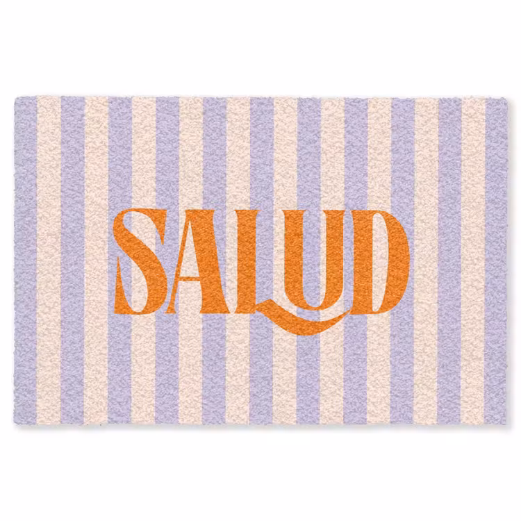 Vloerkleed - Lila - Oranje - Strepen - Salud — 1