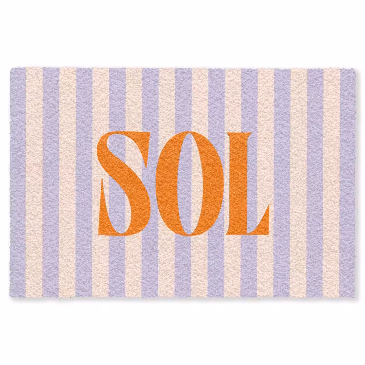 Vloerkleed - Lila - Oranje - Strepen - Sol — 1