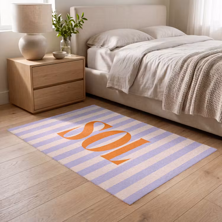 Vloerkleed - Lila - Oranje - Strepen - Sol — 5