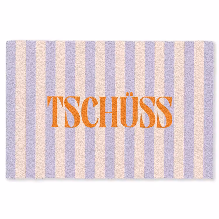 Vloerkleed - Lila - Oranje - Strepen - Tschüss — 1
