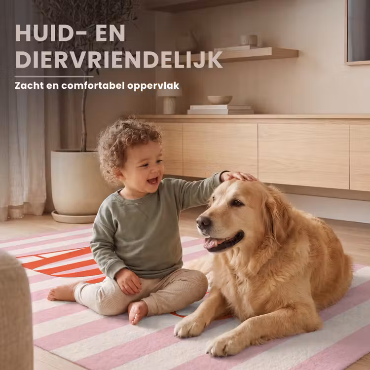 Vloerkleed - Zachtroze - Rood - Strepen - Adiós — 6