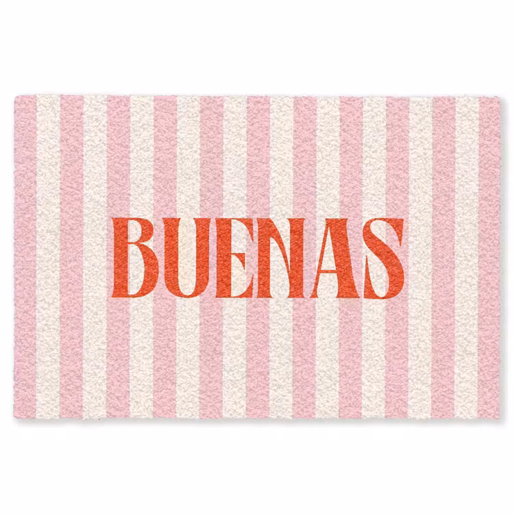 Vloerkleed - Zachtroze - Rood - Strepen - Buenas — 1