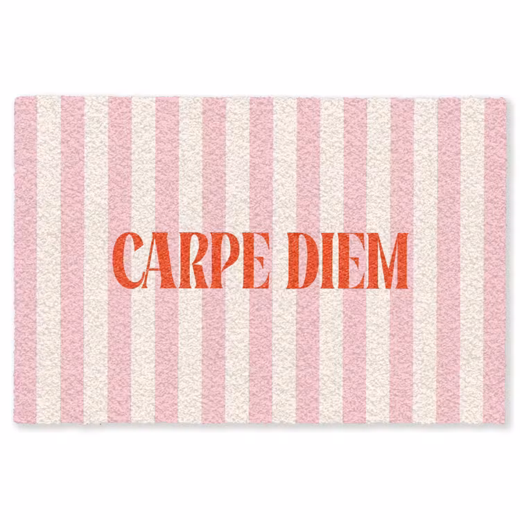 Vloerkleed - Zachtroze - Rood - Strepen - Carpe Diem — 1