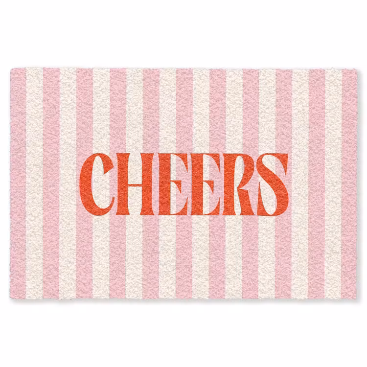 Vloerkleed - Zachtroze - Rood - Strepen - Cheers — 1