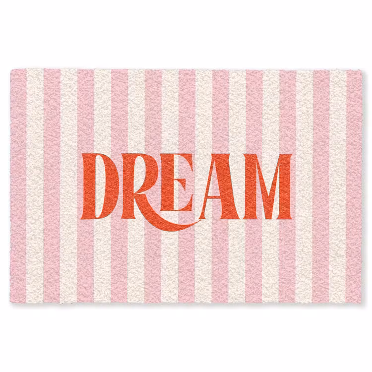 Vloerkleed - Zachtroze - Rood - Strepen - Dream — 1