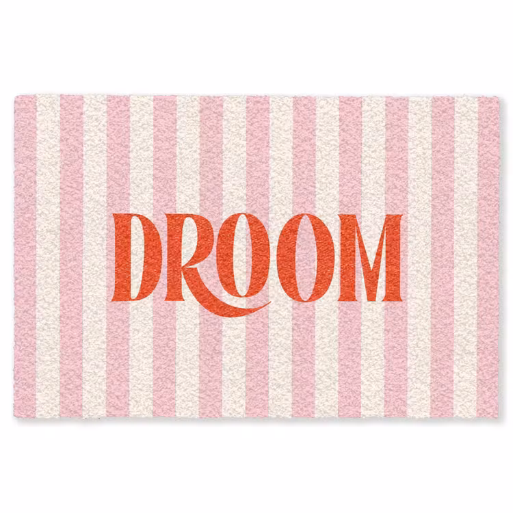 Vloerkleed - Zachtroze - Rood - Strepen - Droom — 1