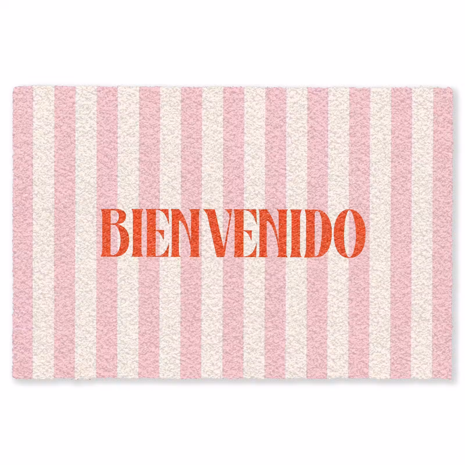 Vloerkleed - Zachtroze - Rood - Strepen - Bienvenido — 1