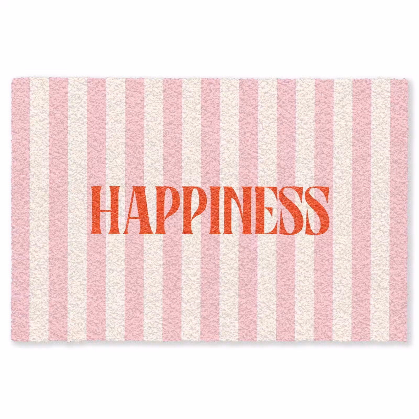 Vloerkleed - Zachtroze - Rood - Strepen - Happiness — 1