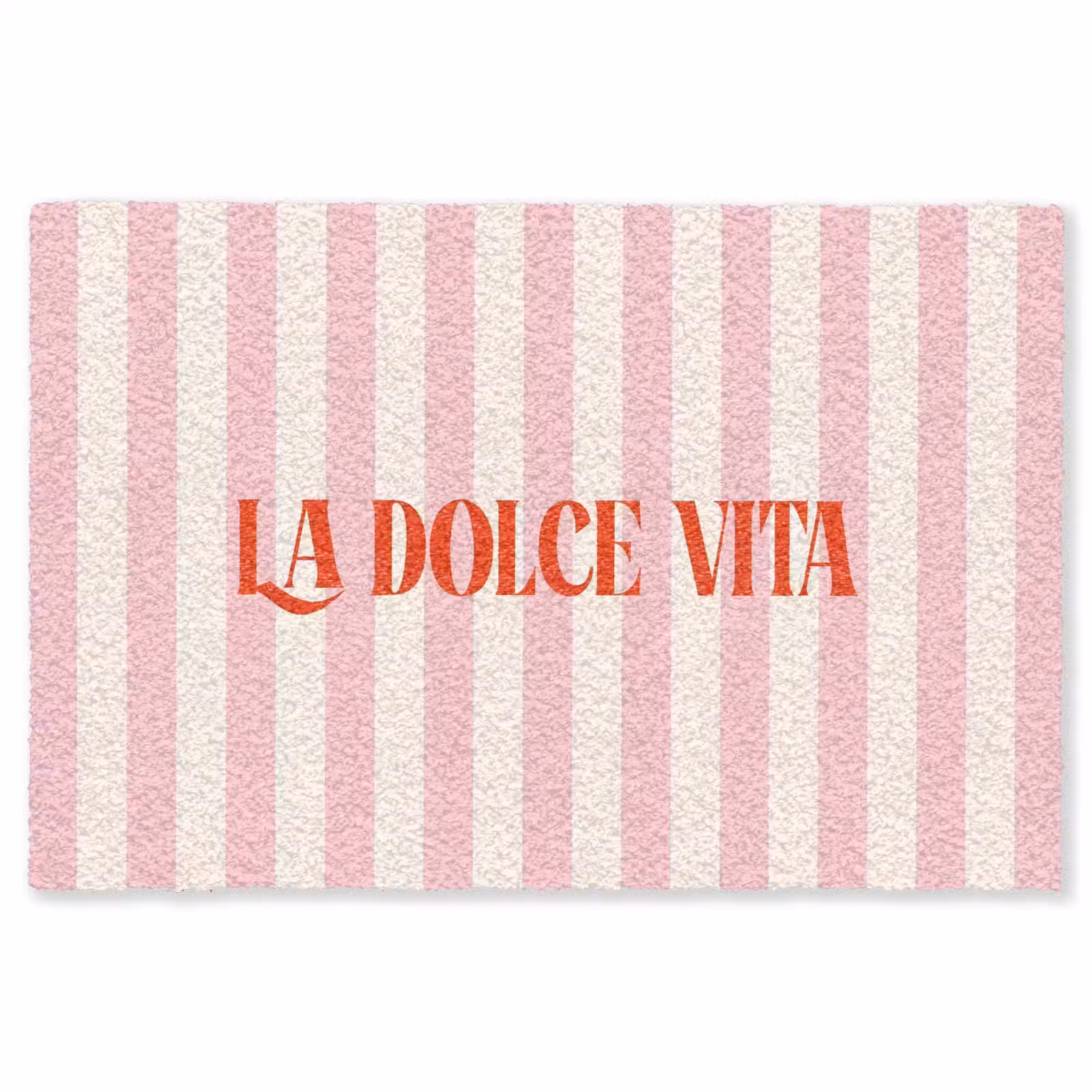 Vloerkleed - Zachtroze - Rood - Strepen - La Dolce Vita — 1