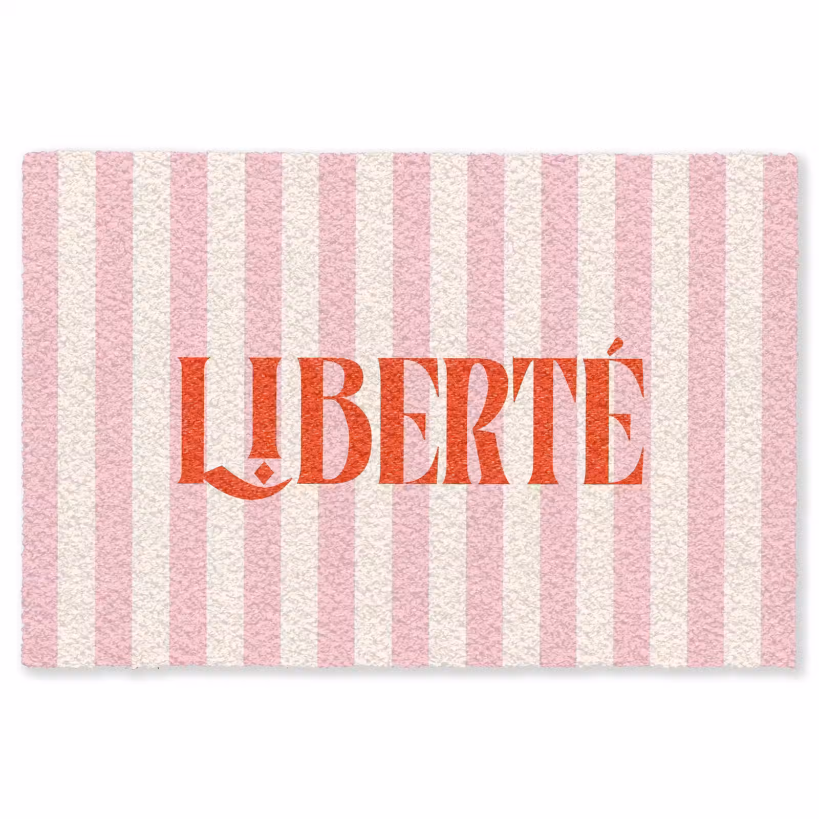 Vloerkleed - Zachtroze - Rood - Strepen - Liberté — 1
