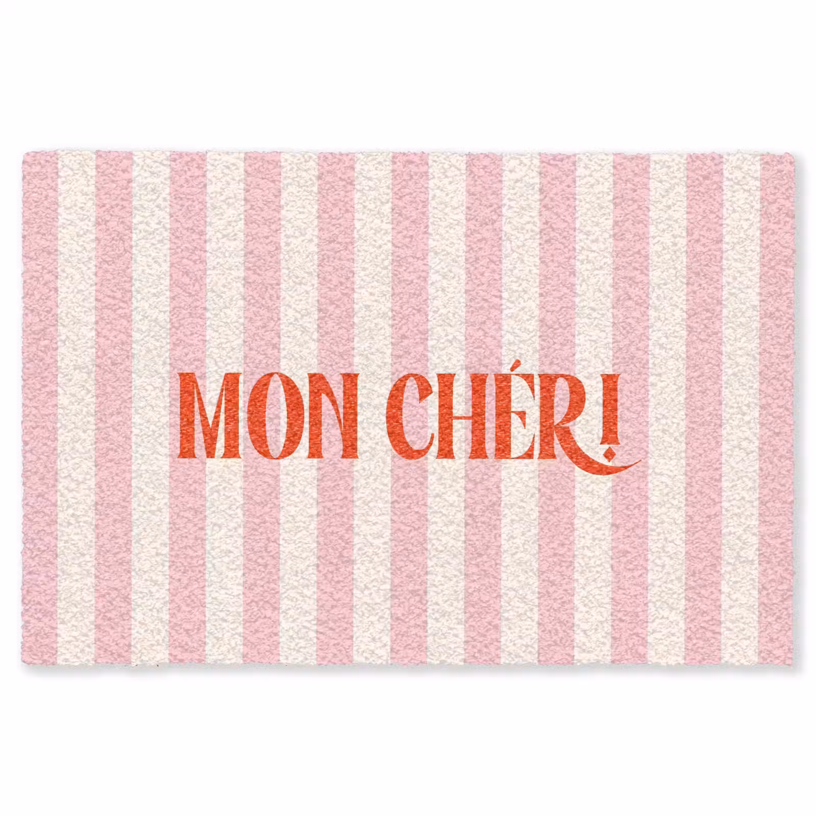 Vloerkleed - Zachtroze - Rood - Strepen - Mon Chéri — 1