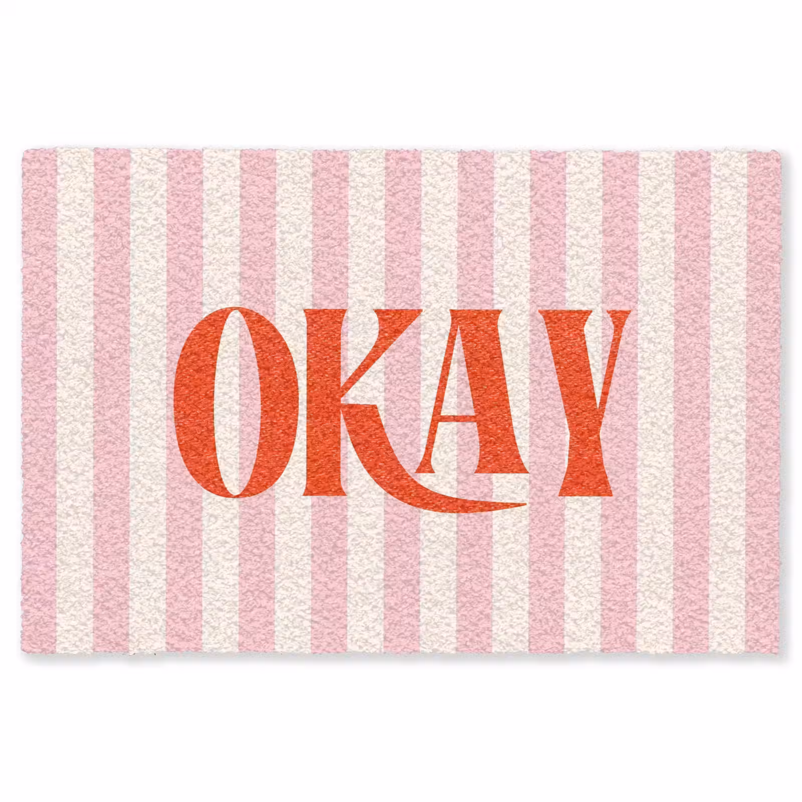 Vloerkleed - Zachtroze - Rood - Strepen - Okay — 1