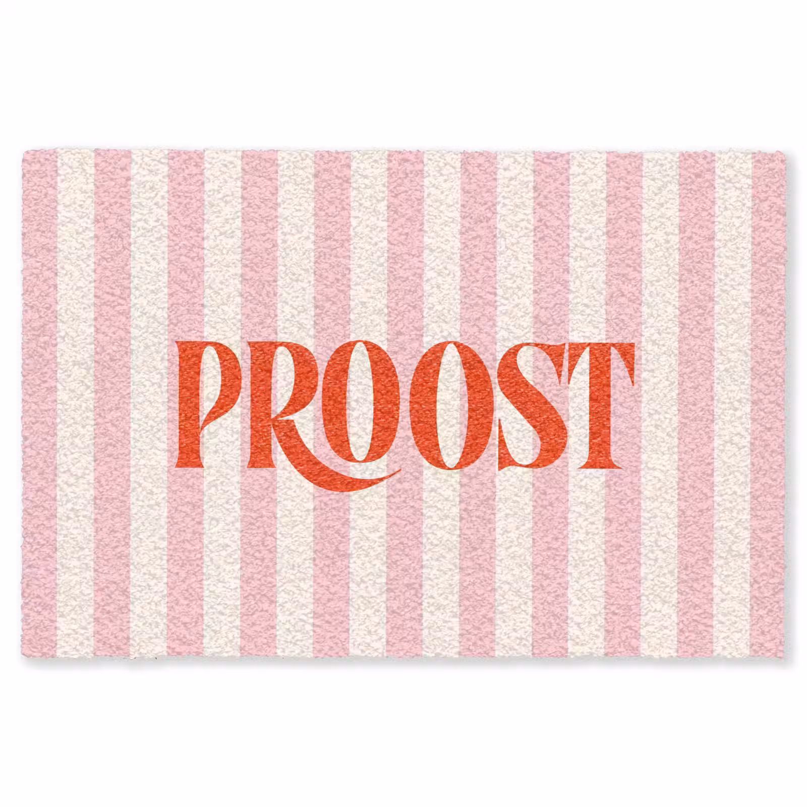 Vloerkleed - Zachtroze - Rood - Strepen - Proost — 1