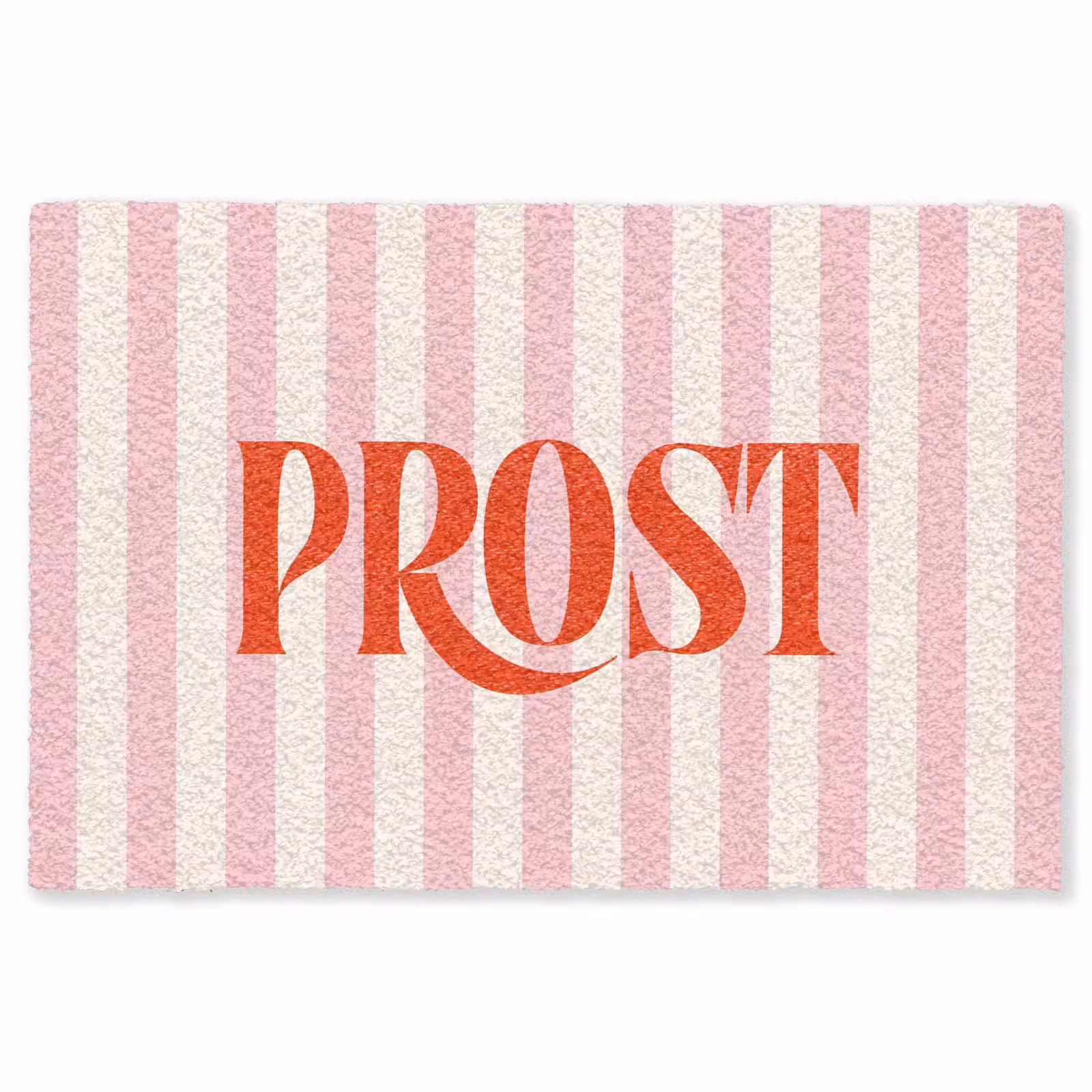 Vloerkleed - Zachtroze - Rood - Strepen - Prost — 1