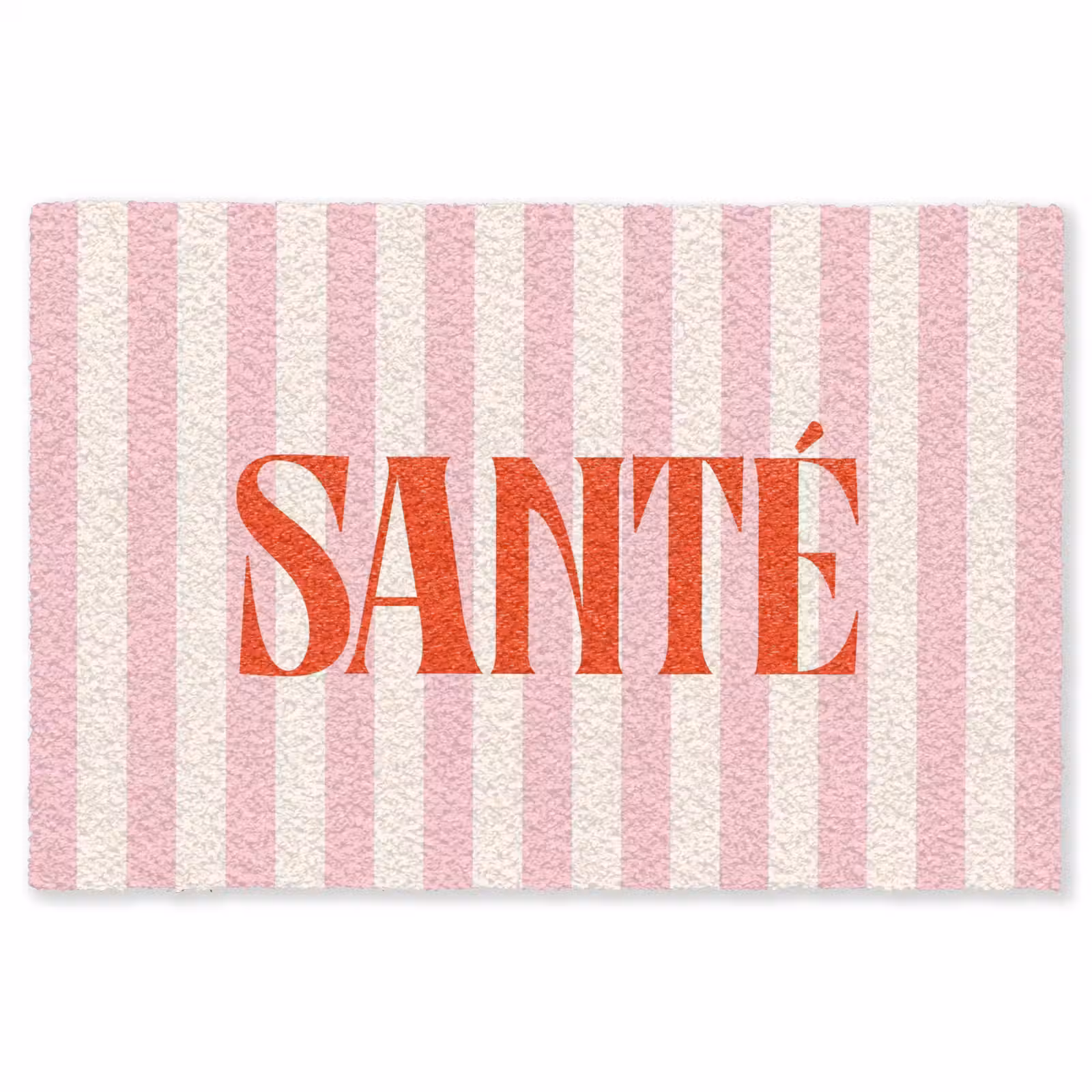 Vloerkleed - Zachtroze - Rood - Strepen - Santé — 1