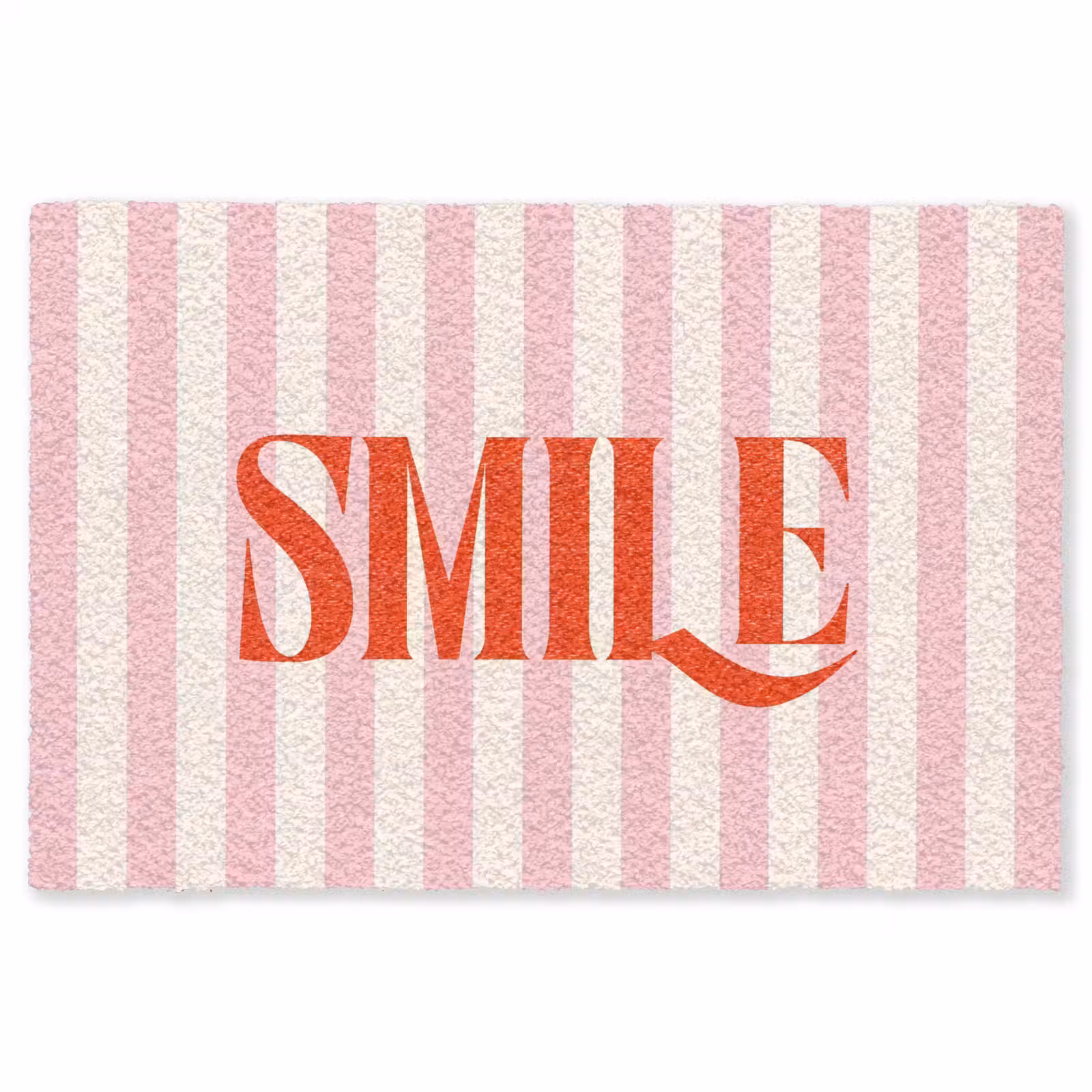 Vloerkleed - Zachtroze - Rood - Strepen - Smile — 1