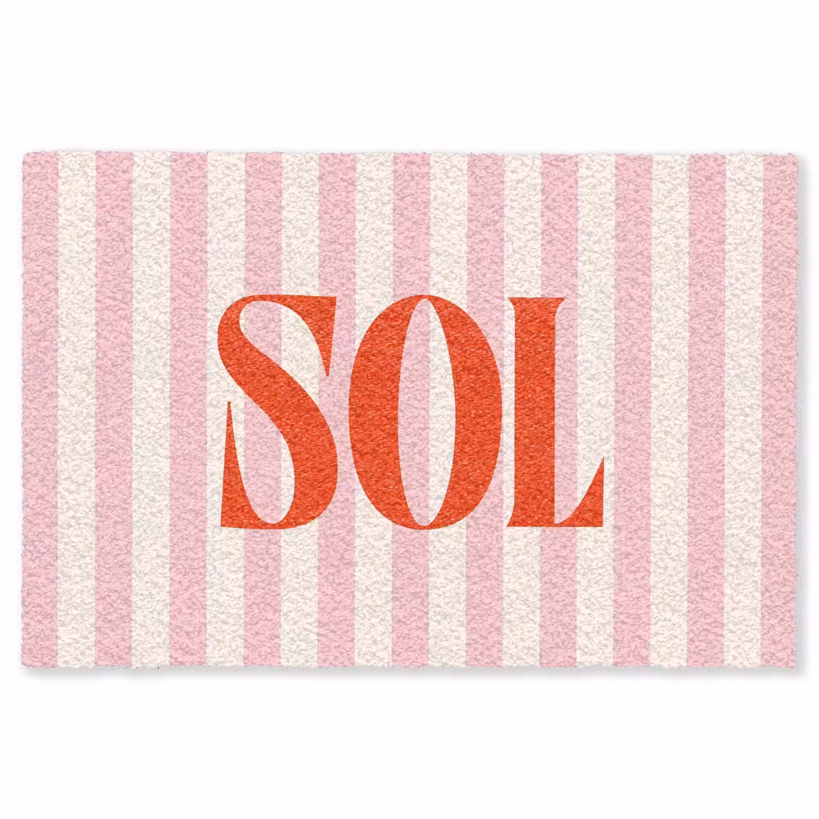 Vloerkleed - Zachtroze - Rood - Strepen - Sol — 1