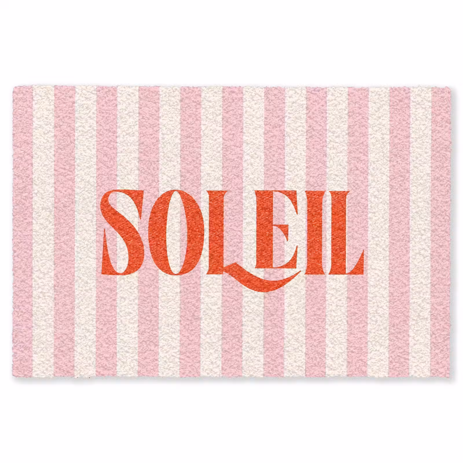 Vloerkleed - Zachtroze - Rood - Strepen - Soleil — 1