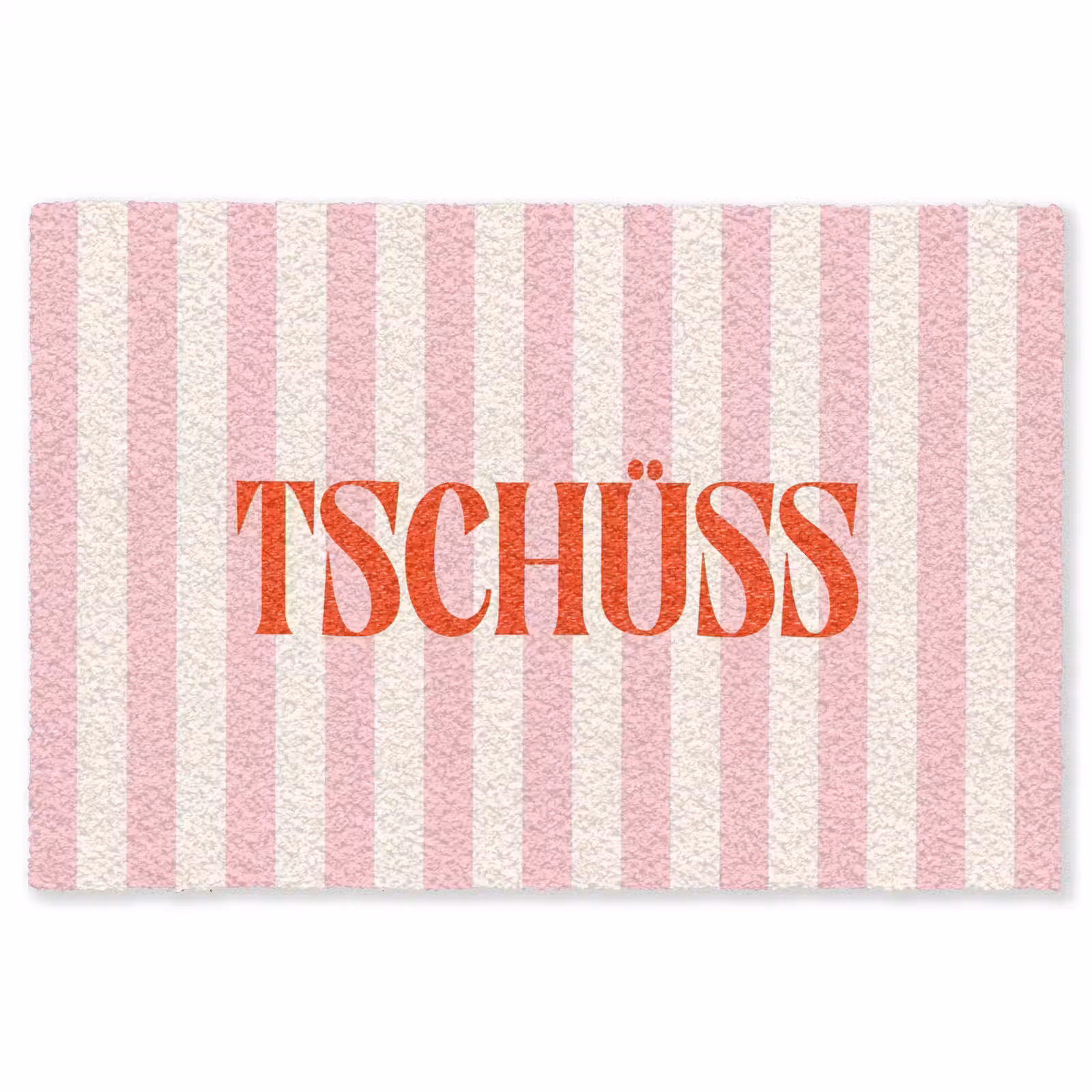 Vloerkleed - Zachtroze - Rood - Strepen - Tschüss — 1