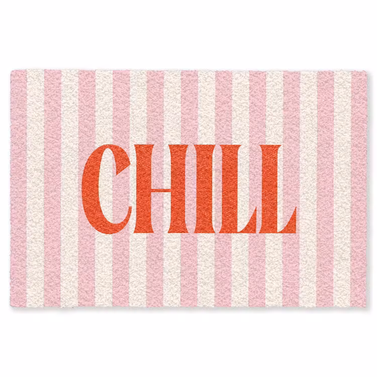 Vloerkleed - Zachtroze - Rood - Strepen - Chill — 1