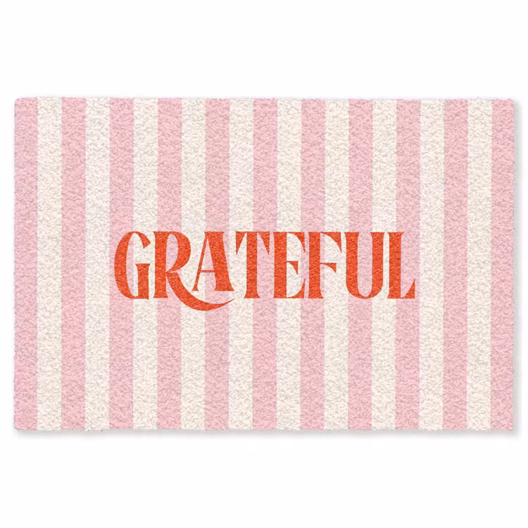 Vloerkleed - Zachtroze - Rood - Strepen - Grateful — 1