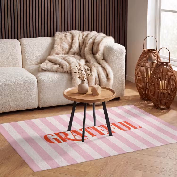 Vloerkleed - Zachtroze - Rood - Strepen - Grateful — 3