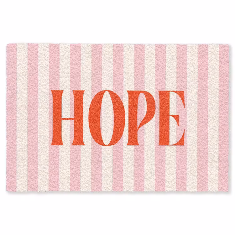 Vloerkleed - Zachtroze - Rood - Strepen - Hope — 1