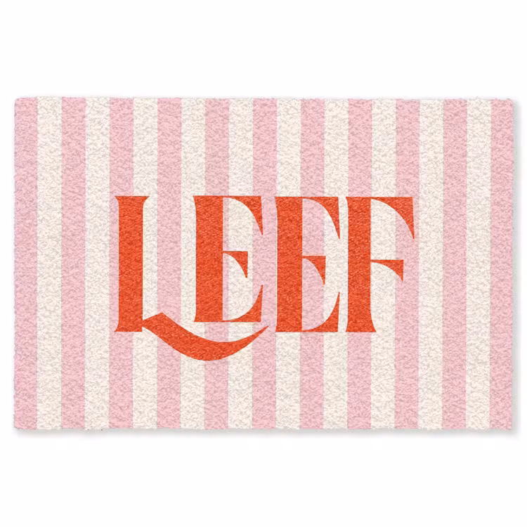 Vloerkleed - Zachtroze - Rood - Strepen - Leef — 1