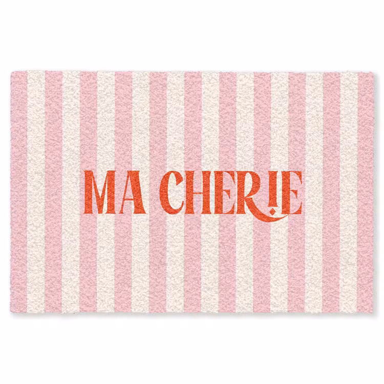 Vloerkleed - Zachtroze - Rood - Strepen - Ma Cherie — 1