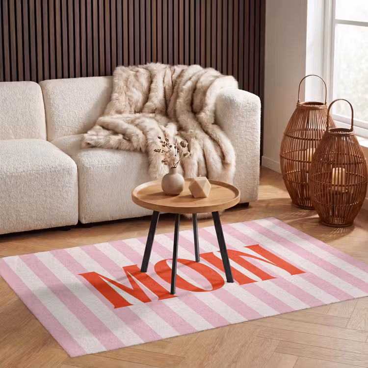 Vloerkleed - Zachtroze - Rood - Strepen - Moin — 3