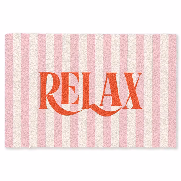 Vloerkleed - Zachtroze - Rood - Strepen - Relax — 1