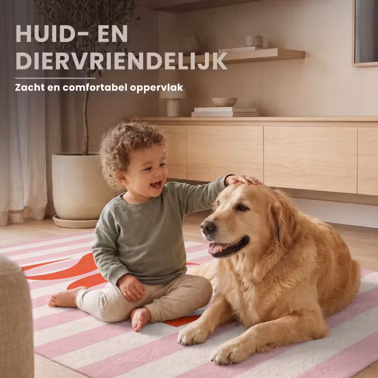 Vloerkleed - Zachtroze - Rood - Strepen - Sol — 6