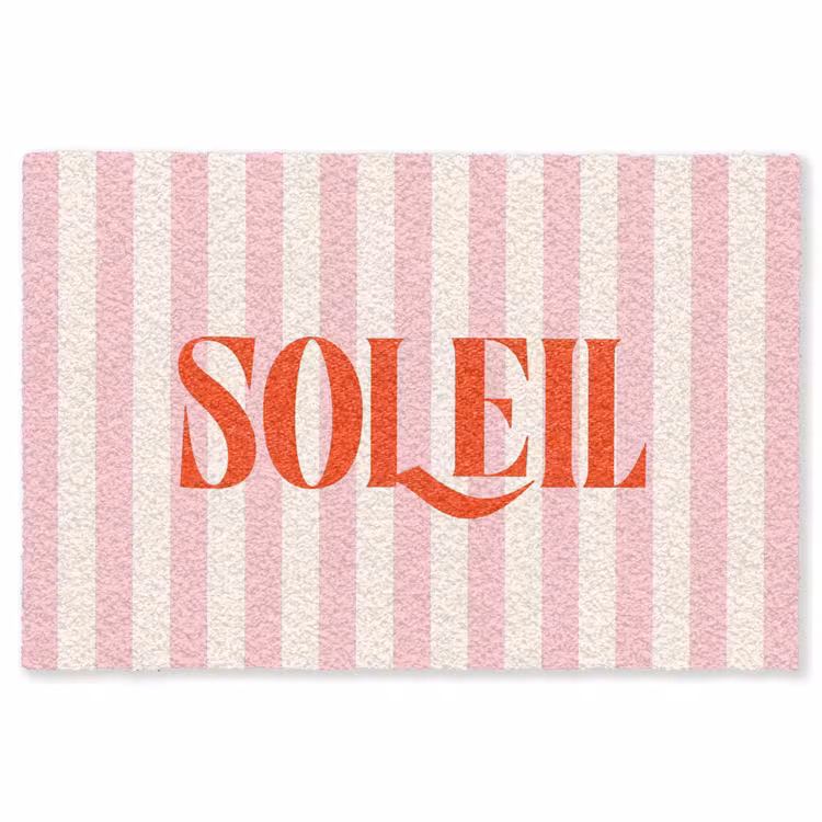 Vloerkleed - Zachtroze - Rood - Strepen - Soleil — 1